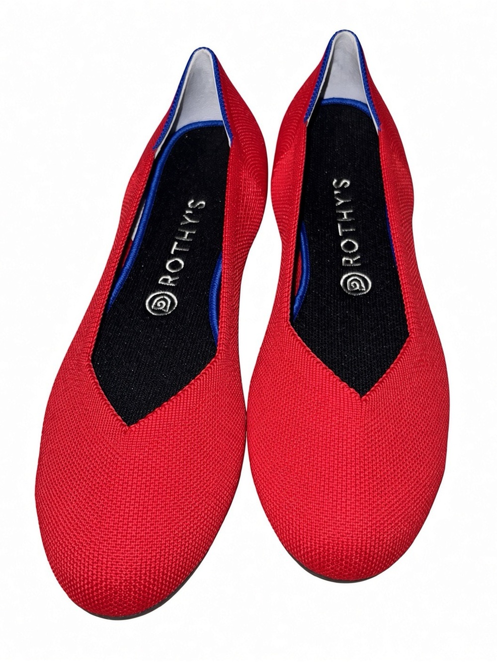 Rothy's The Daily Flat Women's Red Pointed-Toe 10.5 NWOB